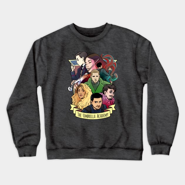 Umbrella Academy S1 Crewneck Sweatshirt by beanclam